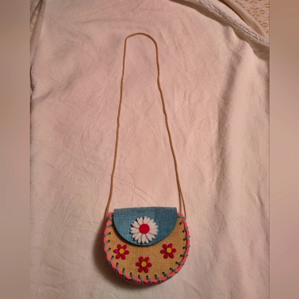 NWOT Floral Embroidered Little Girl's Crossbody Bag